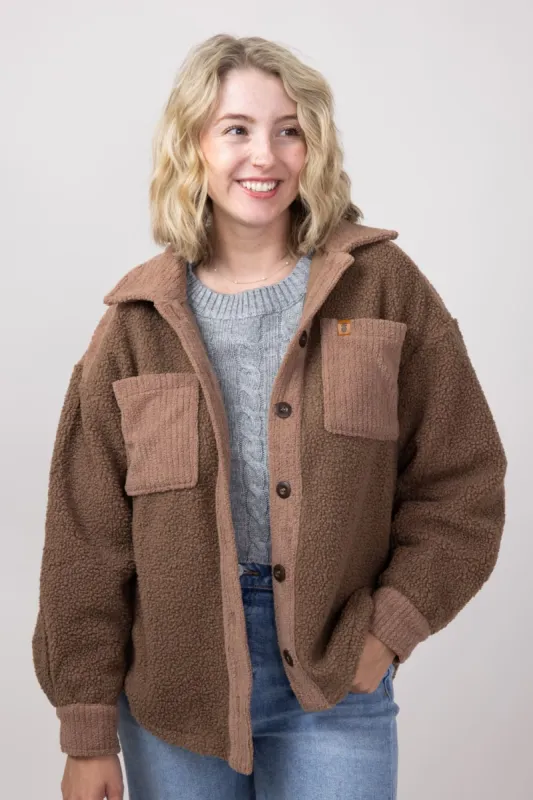 Simply Southern Soft Shacket for Women in Brown | PP-0224-SHKT-SFT-BRWN sold by Glik’s