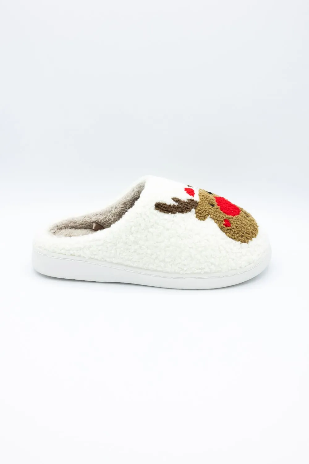 MIA Christmas Reindeer Slippers for Women in Cream | GS1412401-REINDEER sold by Glik’s product image thumbnail 4