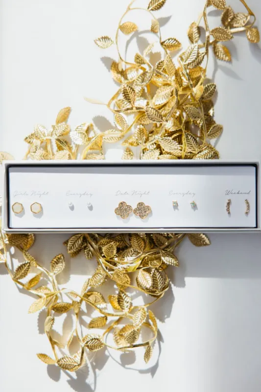 Earrings Gift Box Set | ED10449-GD sold by Glik’s