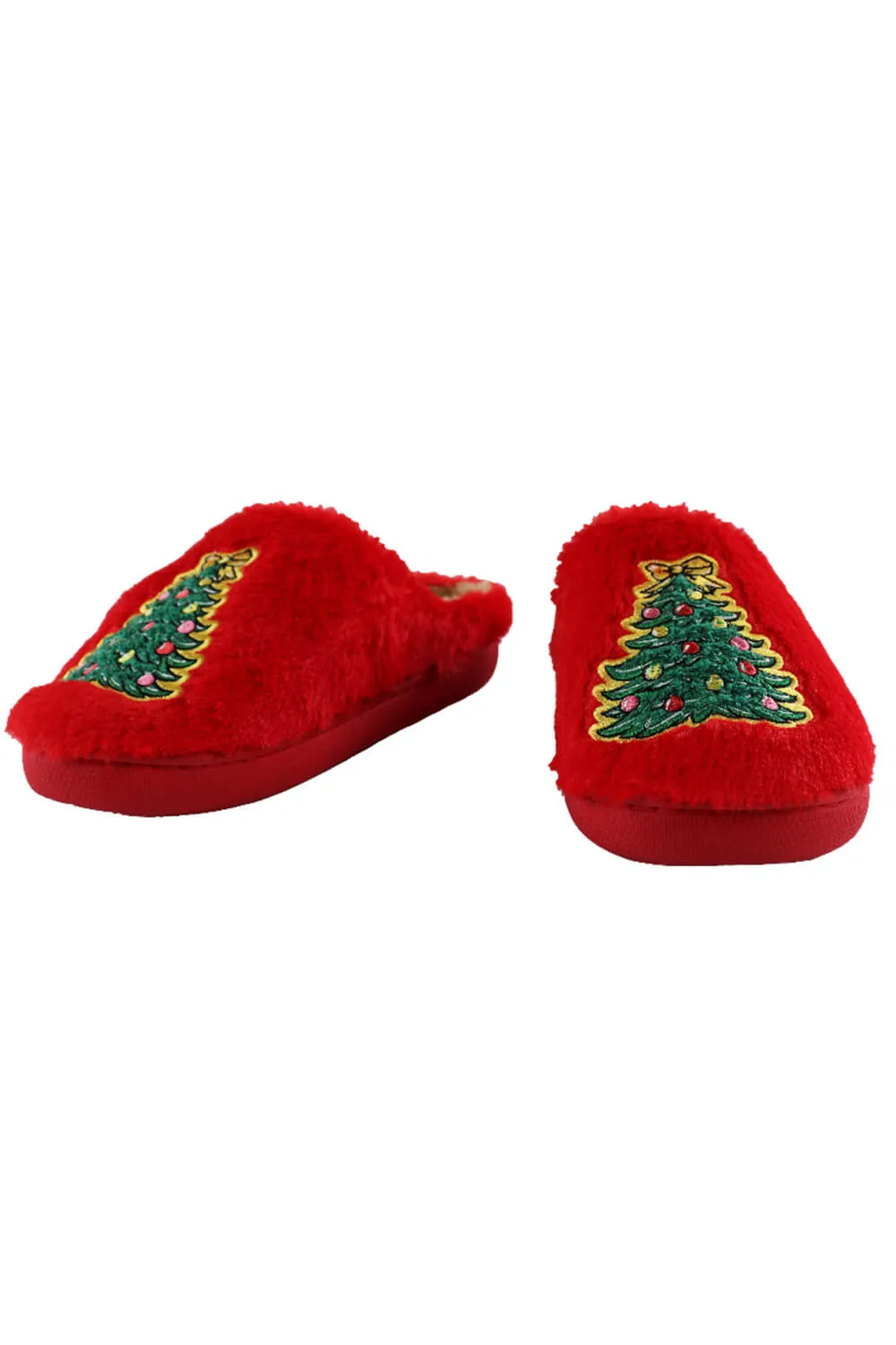 Simply Southern Christmas Tree Bunny Slippers for Women in Red | PP-0224-SLPR-BNY-GLSN-TREE sold by Glik’s product image thumbnail 2