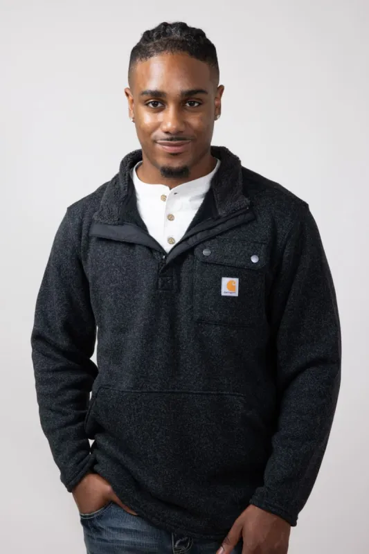 Carhartt Midweight Quarter Zip Sweatshirt for Men in Black | 106378-N04-BLK sold by Glik’s