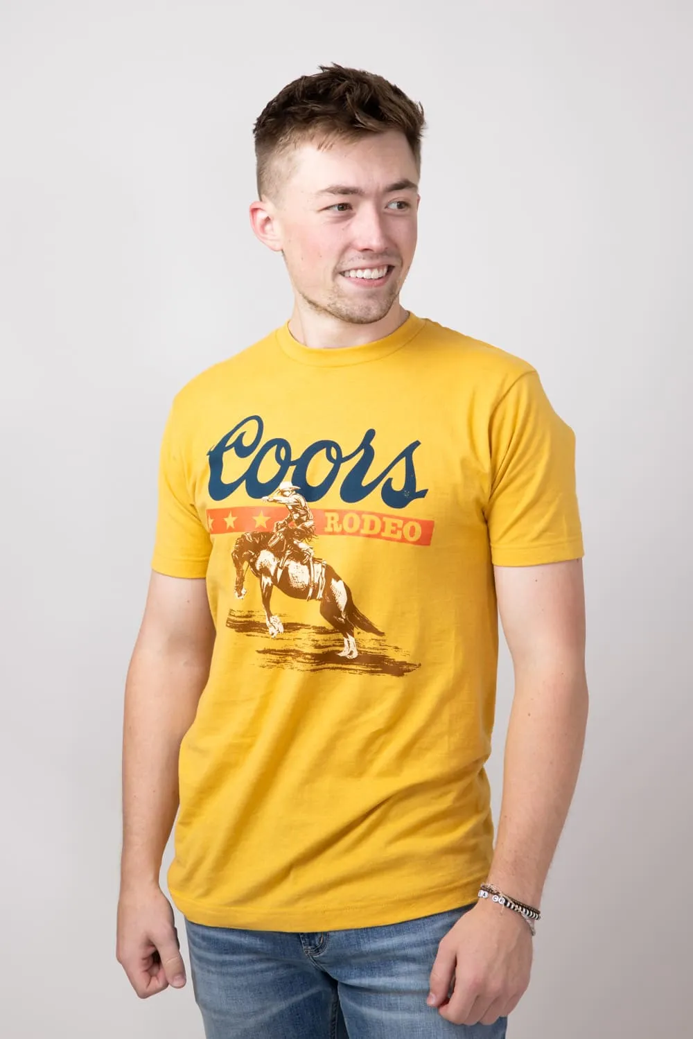 Coors Banquet Coors Rodeo Horse T-Shirt for Men in Yellow | 17642-606A-YLLW sold by Glik’s product image thumbnail 3