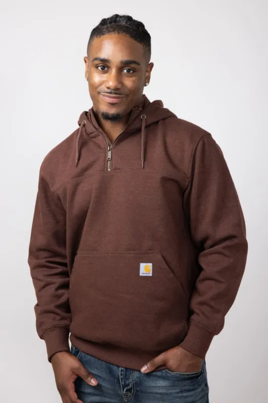 Carhartt Rain Defender Loose Fit Quarter Zip Hoodie for Men in Mocha | 100617-B86-MOCHA sold by Glik’s