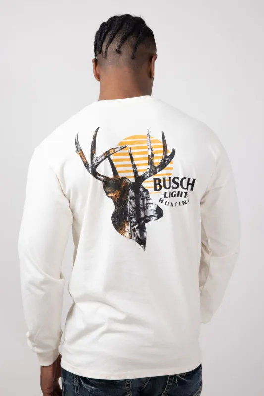 Brew City Buck Hunting Camo Long Sleeve T-Shirt for Men in Cream | 16868-112A-CREAM sold by Glik’s