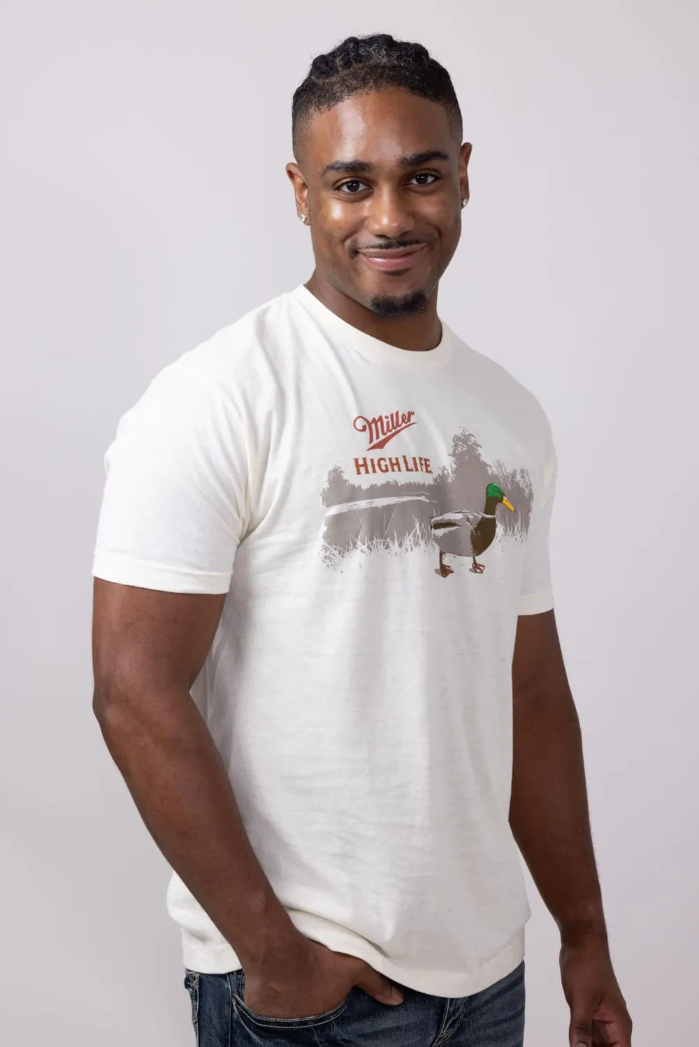 Miller Wildlife Duck T-Shirt for Men in Cream | 16148_608A-CREAM sold by Glik’s product image thumbnail 4
