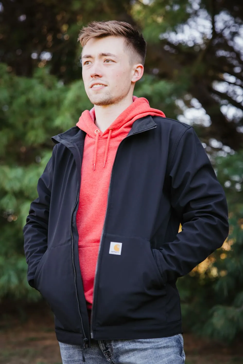 Carhartt Rain Defender Relaxed Fit Jacket for Men in Black | 106438-N04-BLK sold by Glik’s product image thumbnail 2