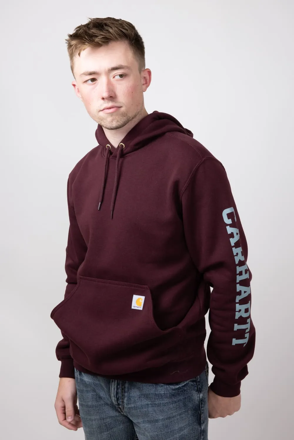 Carhartt 1889 Rain Defender Loose Fit Midweight Logo Graphic Sweatshirt for Men in Port | 106388-PRT-PORT sold by Glik’s product image thumbnail 2
