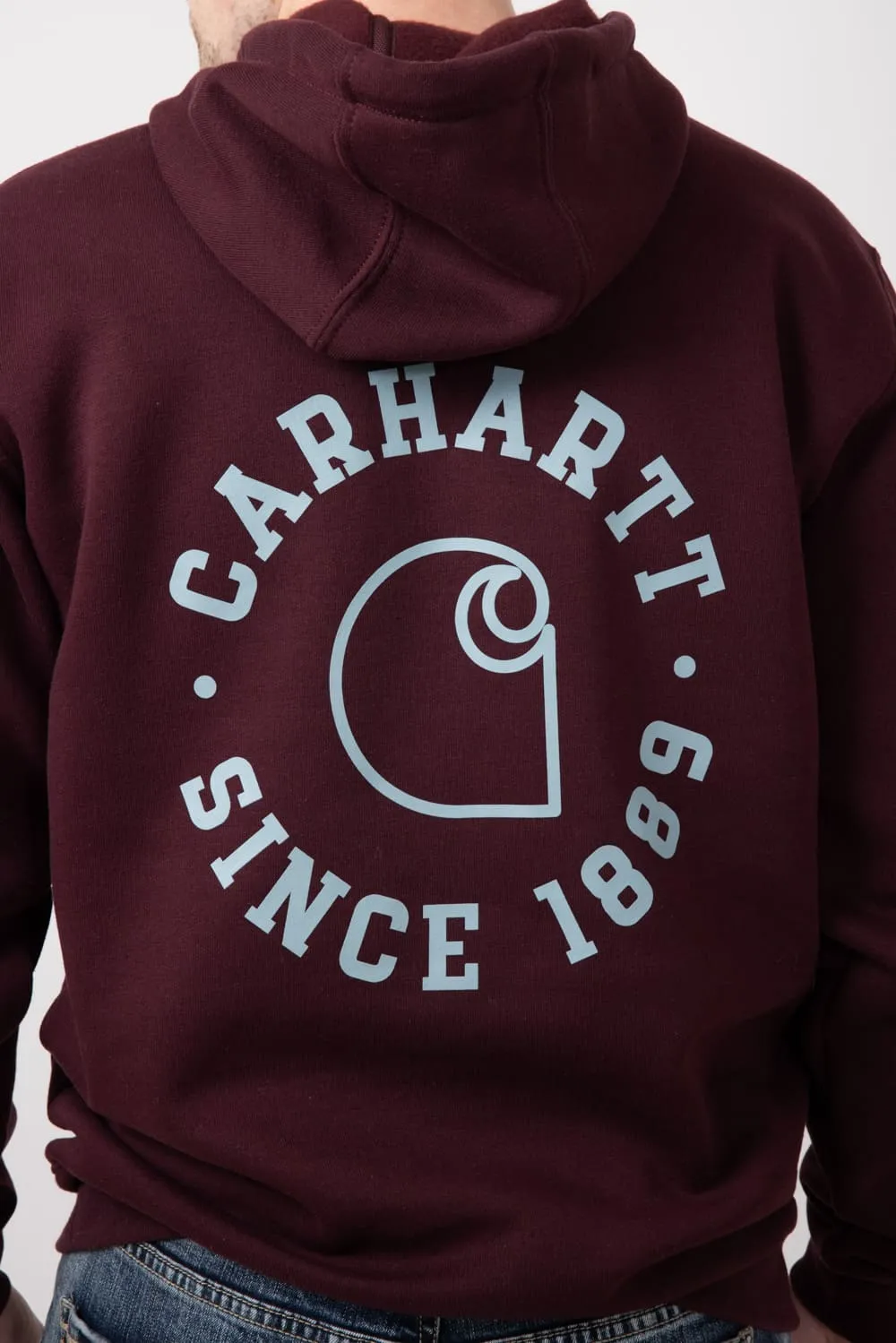 Carhartt 1889 Rain Defender Loose Fit Midweight Logo Graphic Sweatshirt for Men in Port | 106388-PRT-PORT sold by Glik’s product image thumbnail 5