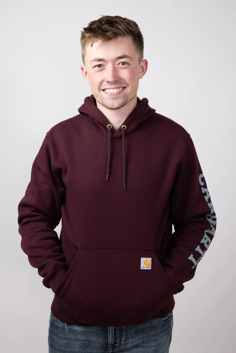 Carhartt 1889 Rain Defender Loose Fit Midweight Logo Graphic Sweatshirt for Men in Port | 106388-PRT-PORT sold by Glik’s product image thumbnail 4