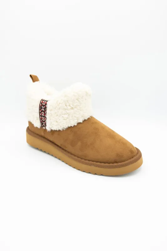 Soda Kolton Cozy Booties for Women in Tan | KOLTON-S TAN sold by Glik’s