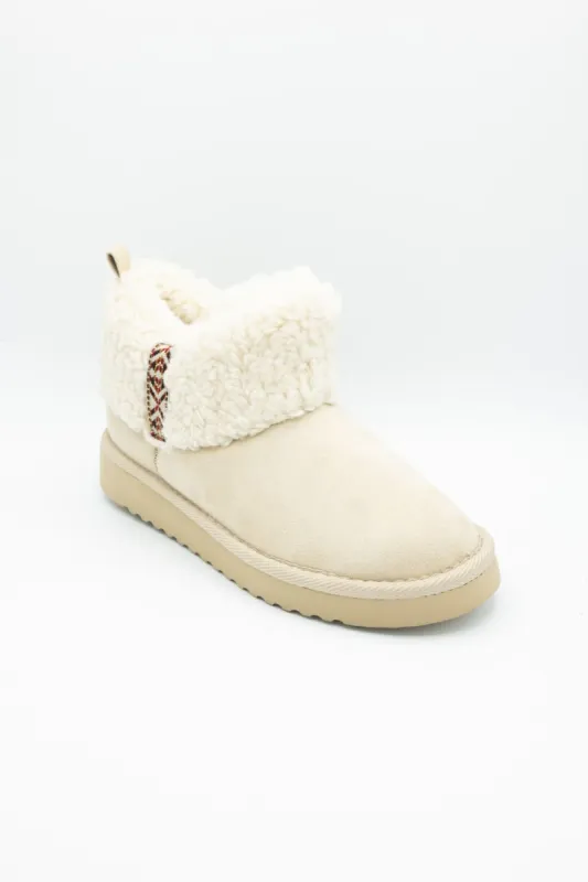 Soda Kolton Cozy Booties for Women in Nude | KOLTON-S NUDE sold by Glik’s