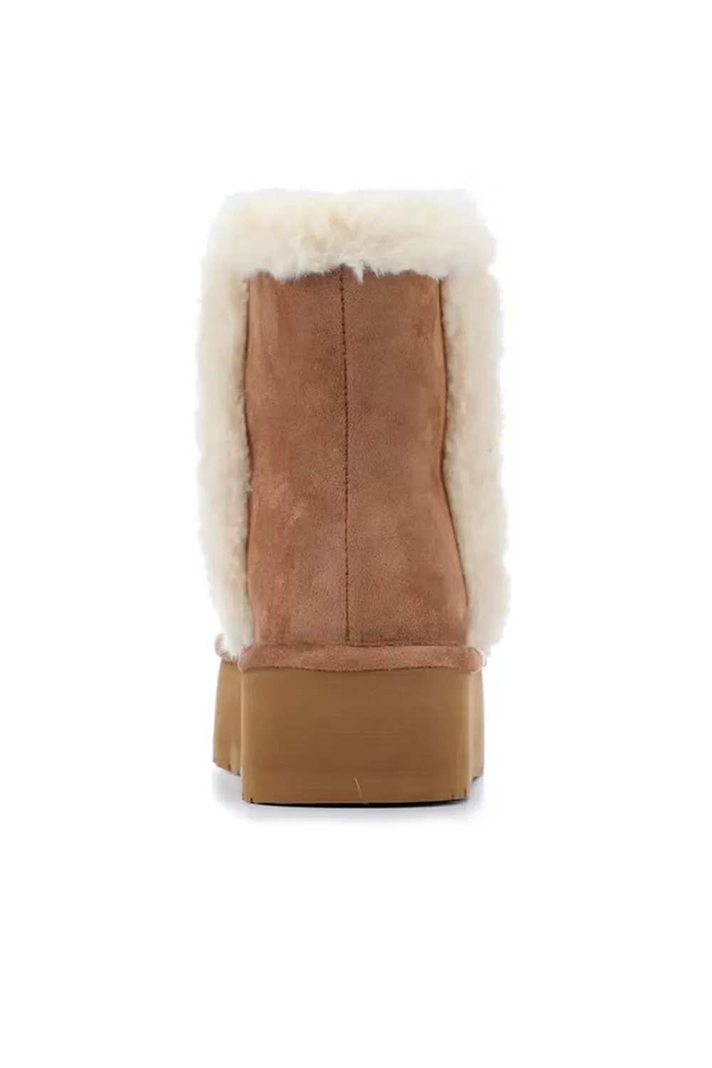 Madden Girl Everette Fur Booties for Women in Tan | EVERETTE-TAN sold by Glik’s product image thumbnail 5