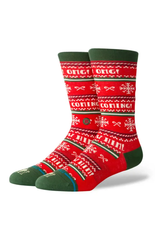 Stance I Know Him Crew Socks for Men in Red | A545D24IKN sold by Glik’s