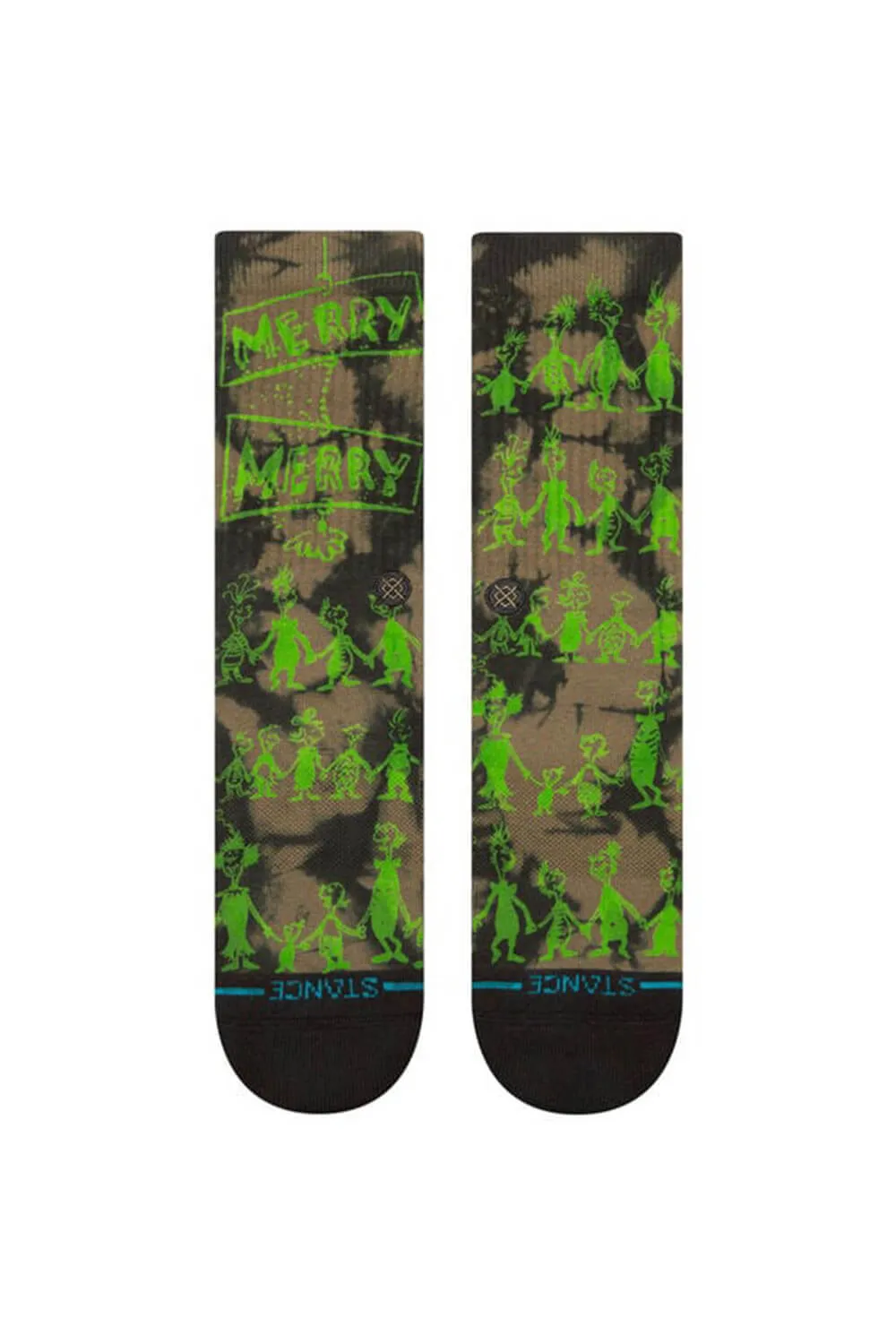 Stance Down in Whoville Crew Socks for Men in Green/Black | A556D24DOW sold by Glik’s product image thumbnail 2