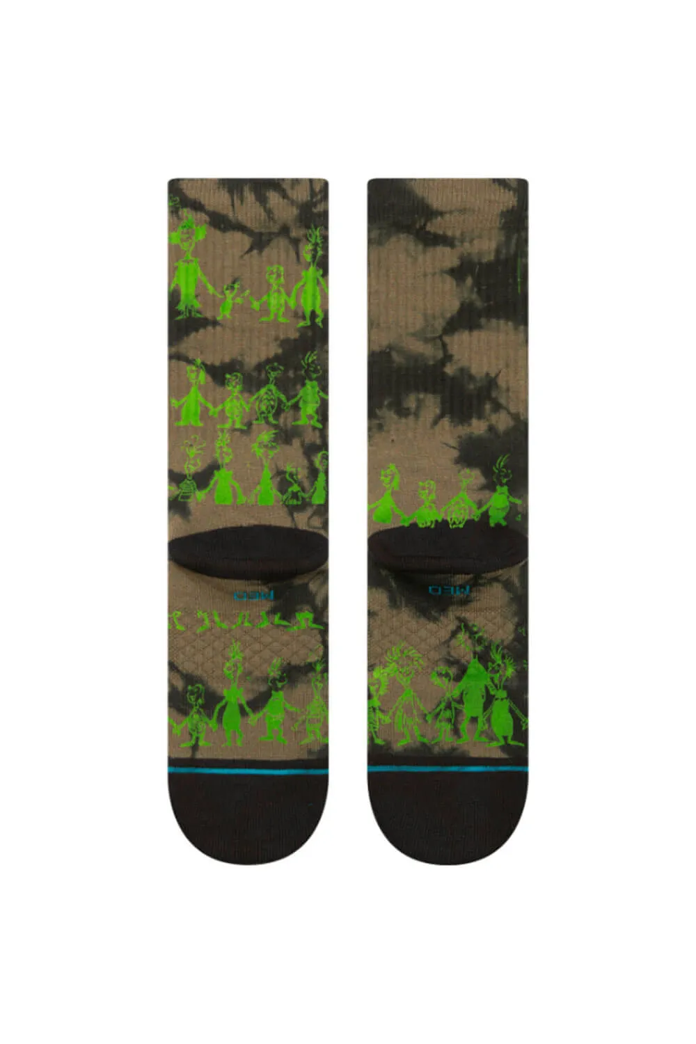 Stance Down in Whoville Crew Socks for Men in Green/Black | A556D24DOW sold by Glik’s product image thumbnail 3