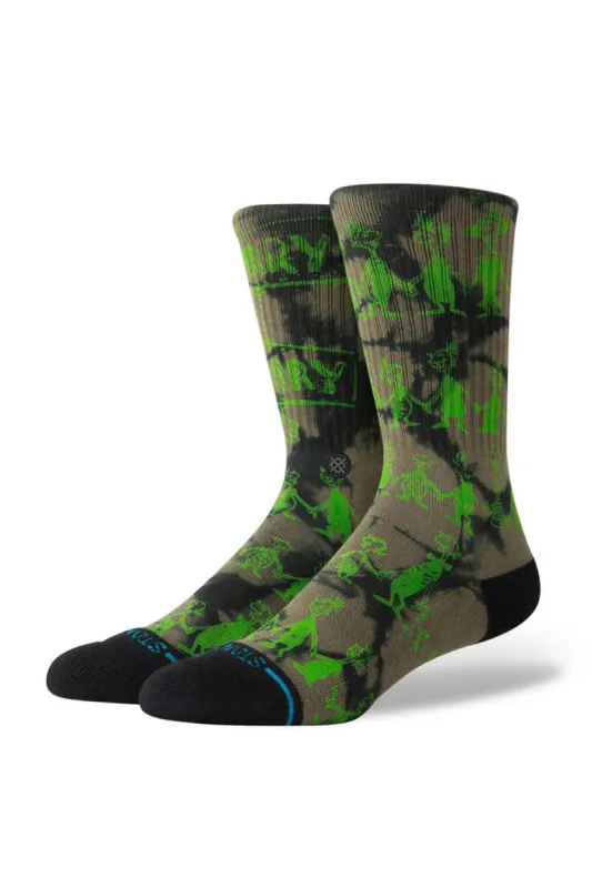 Stance Down in Whoville Crew Socks for Men in Green/Black | A556D24DOW sold by Glik’s