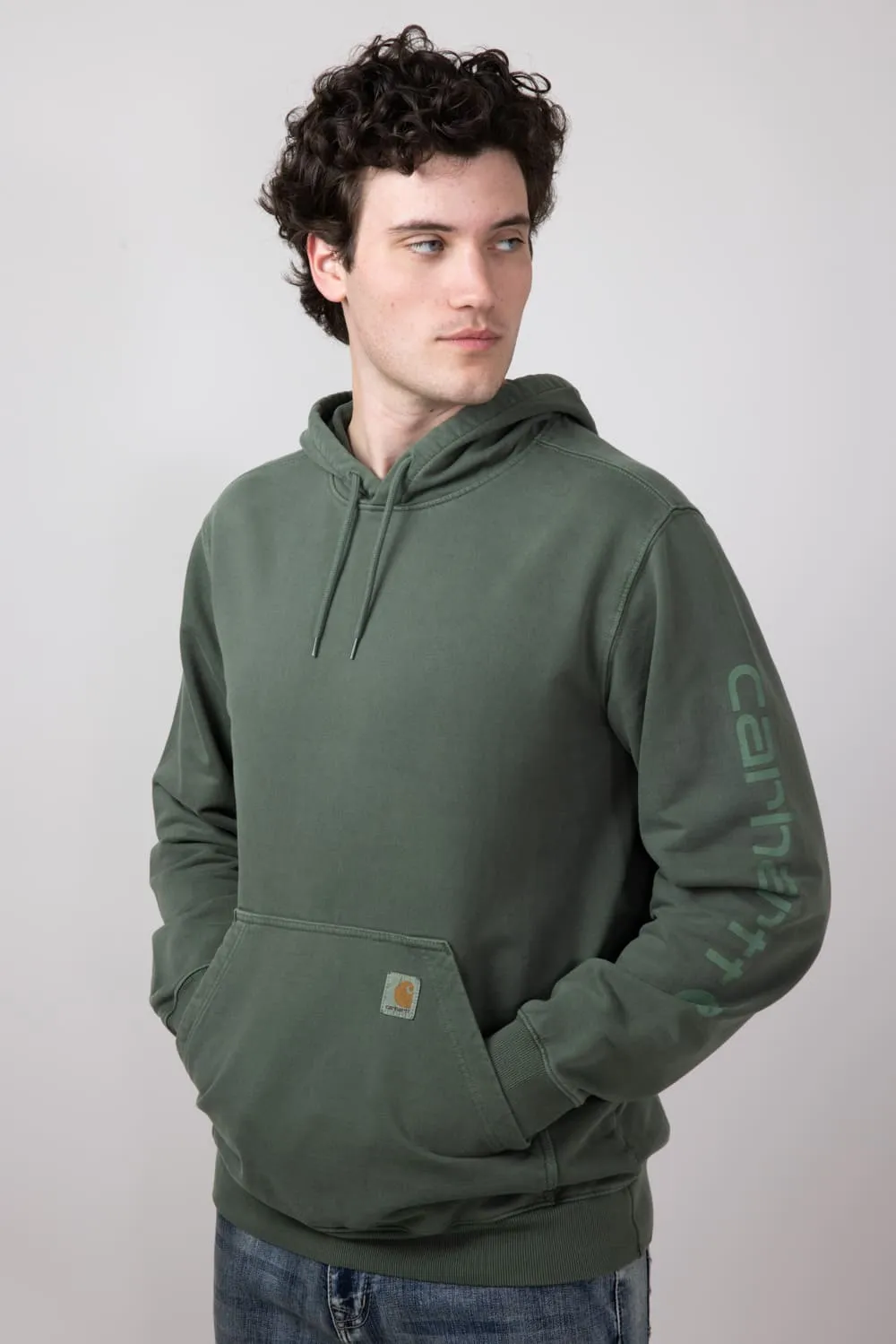 Carhartt Midweight Garment Dyed French Terry Hoodie for Men in Mountain View | 106253-GF8-MOUNTAIN sold by Glik’s