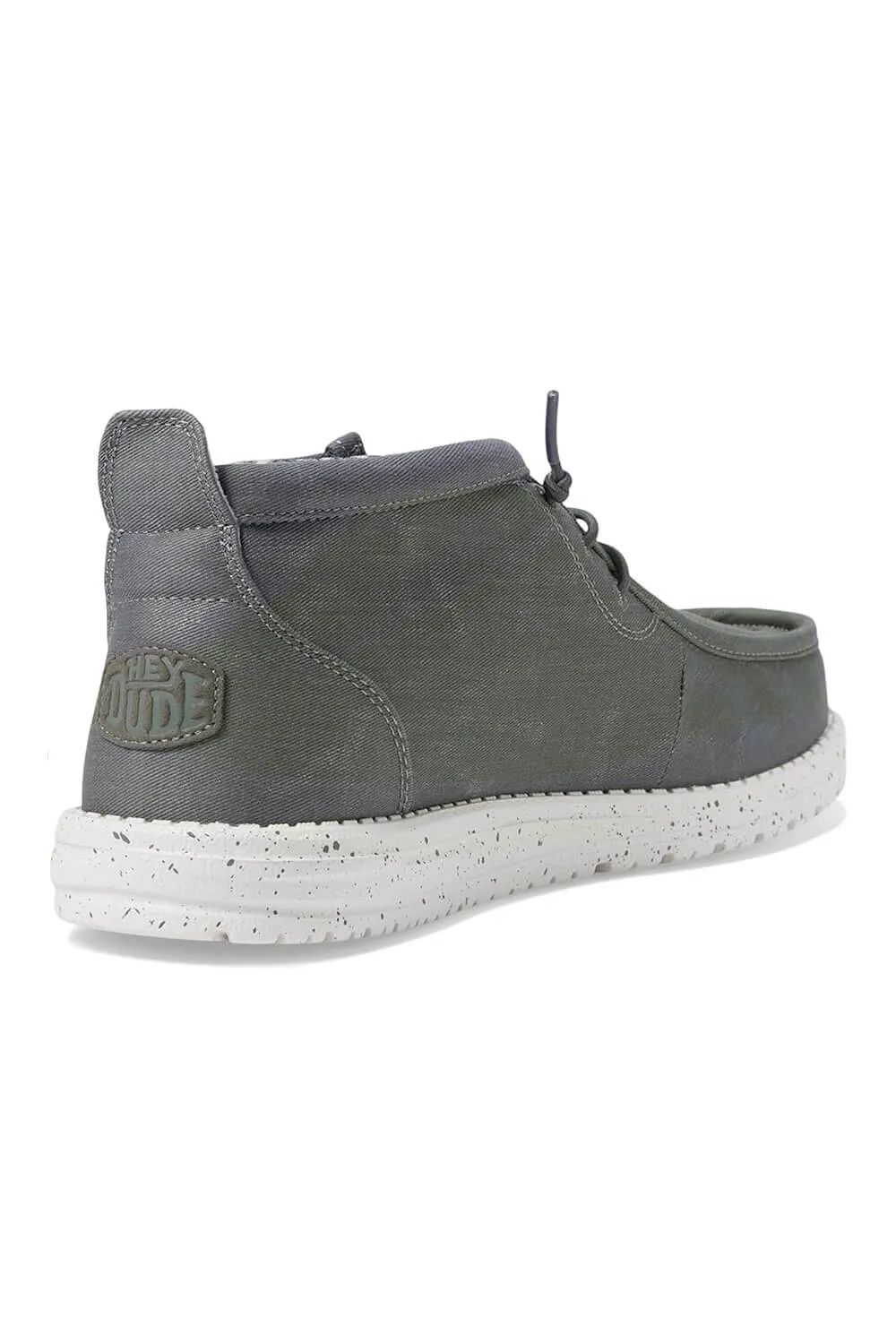 HEYDUDE Men’s Wally Mid Canvas Booties in Grey | 40701-030 sold by Glik’s product image thumbnail 4