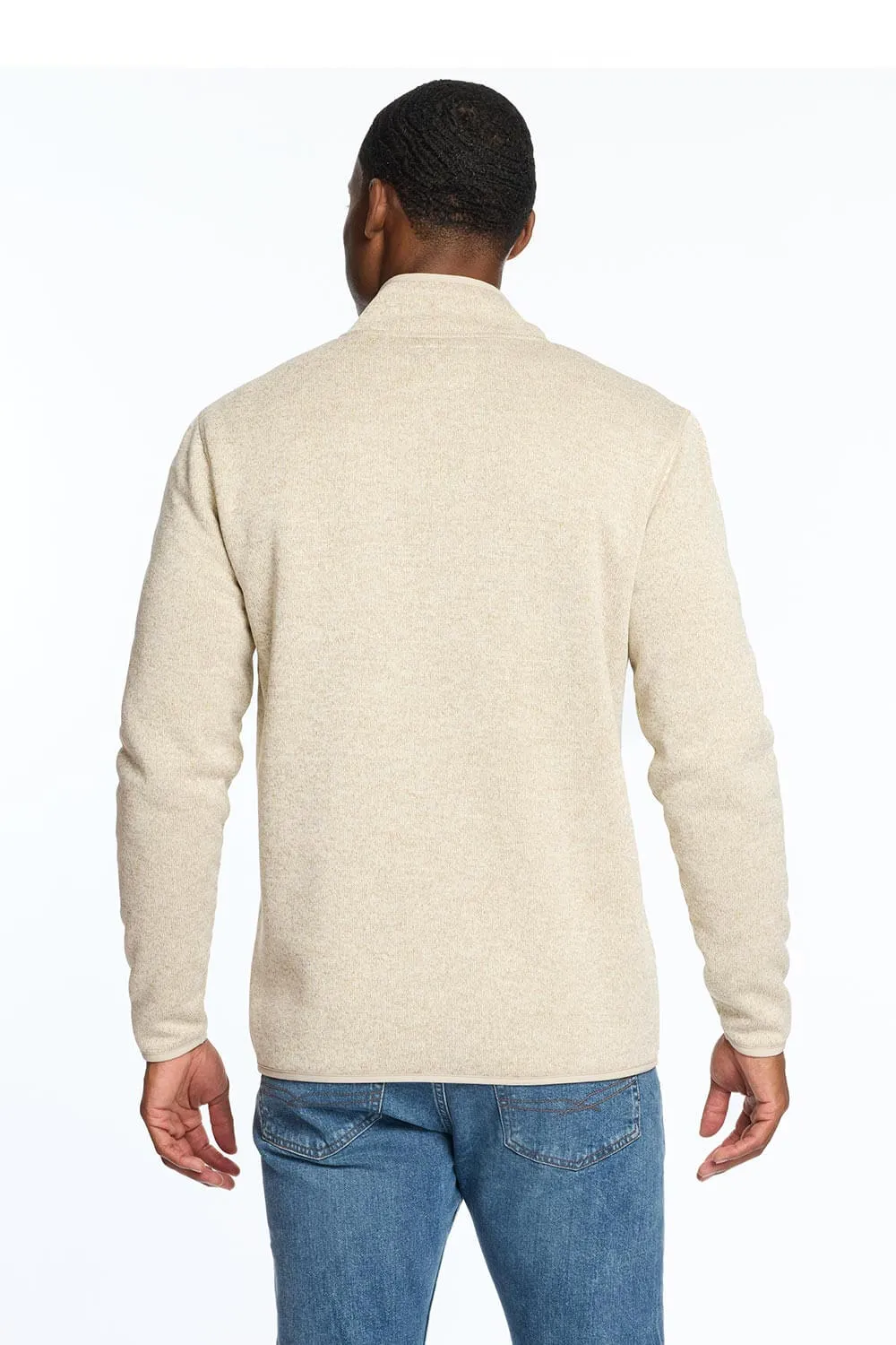 Weatherproof Vintage Sherpa Quarter Zip Pullover for Men in Stone | F2421150GK-STONE sold by Glik’s product image thumbnail 3