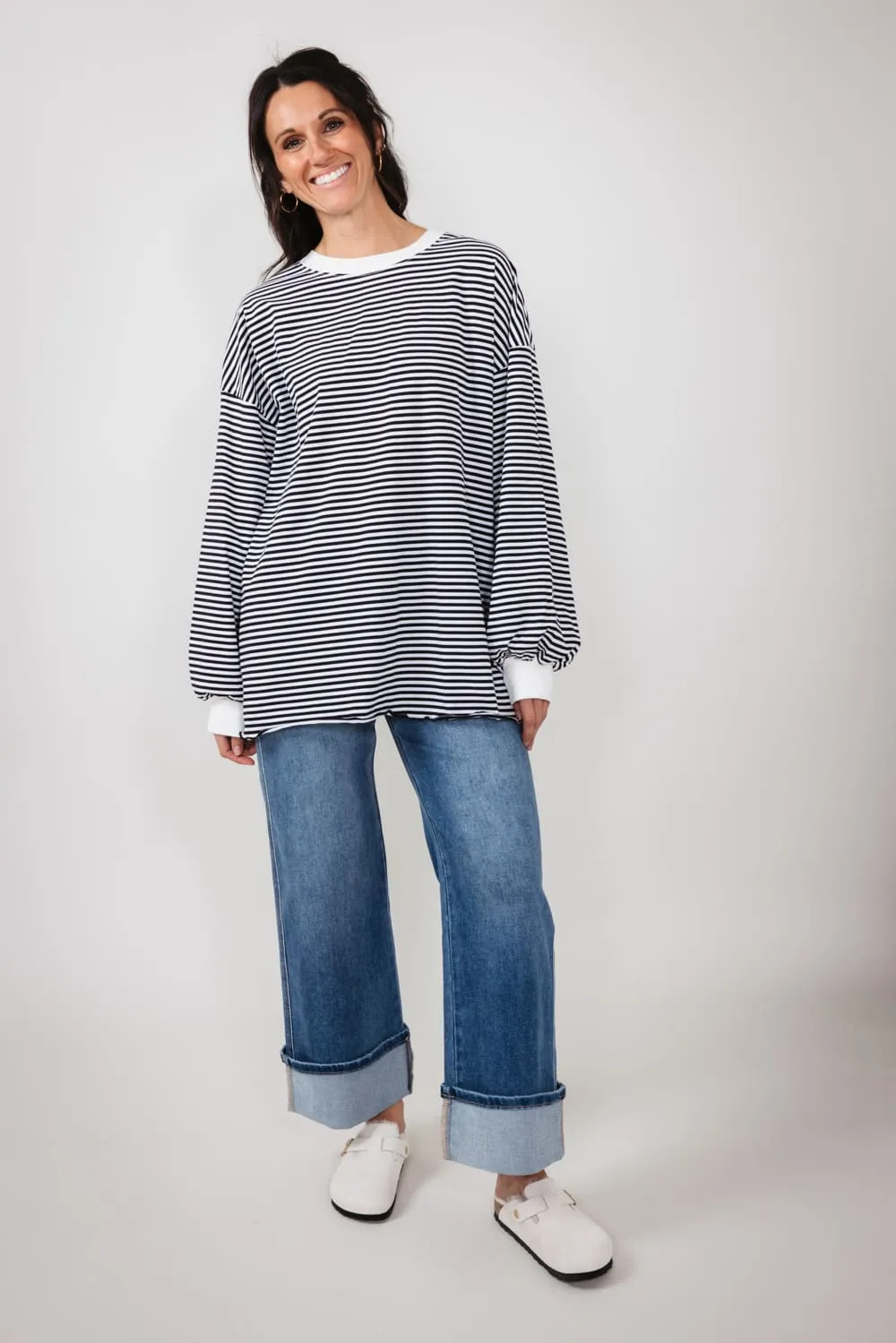 Mica High Rise Wide Cuffed Leg Jeans for Women | MTT-W3311 sold by Glik’s product image thumbnail 2