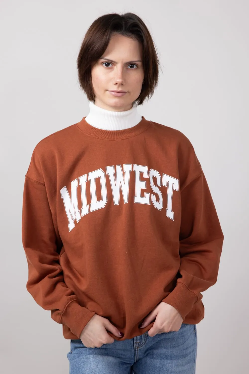 1897 Active Midwest Sweatshirt for Women in Rust | GT852-RUST sold by Glik’s