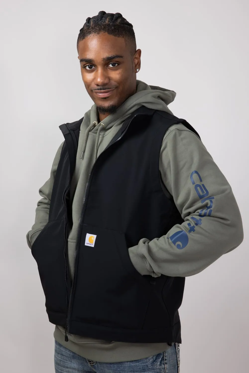 Carhartt Rain Defender Softshell Vest for Men in Black | 106439-N04-BLK sold by Glik’s product image thumbnail 3