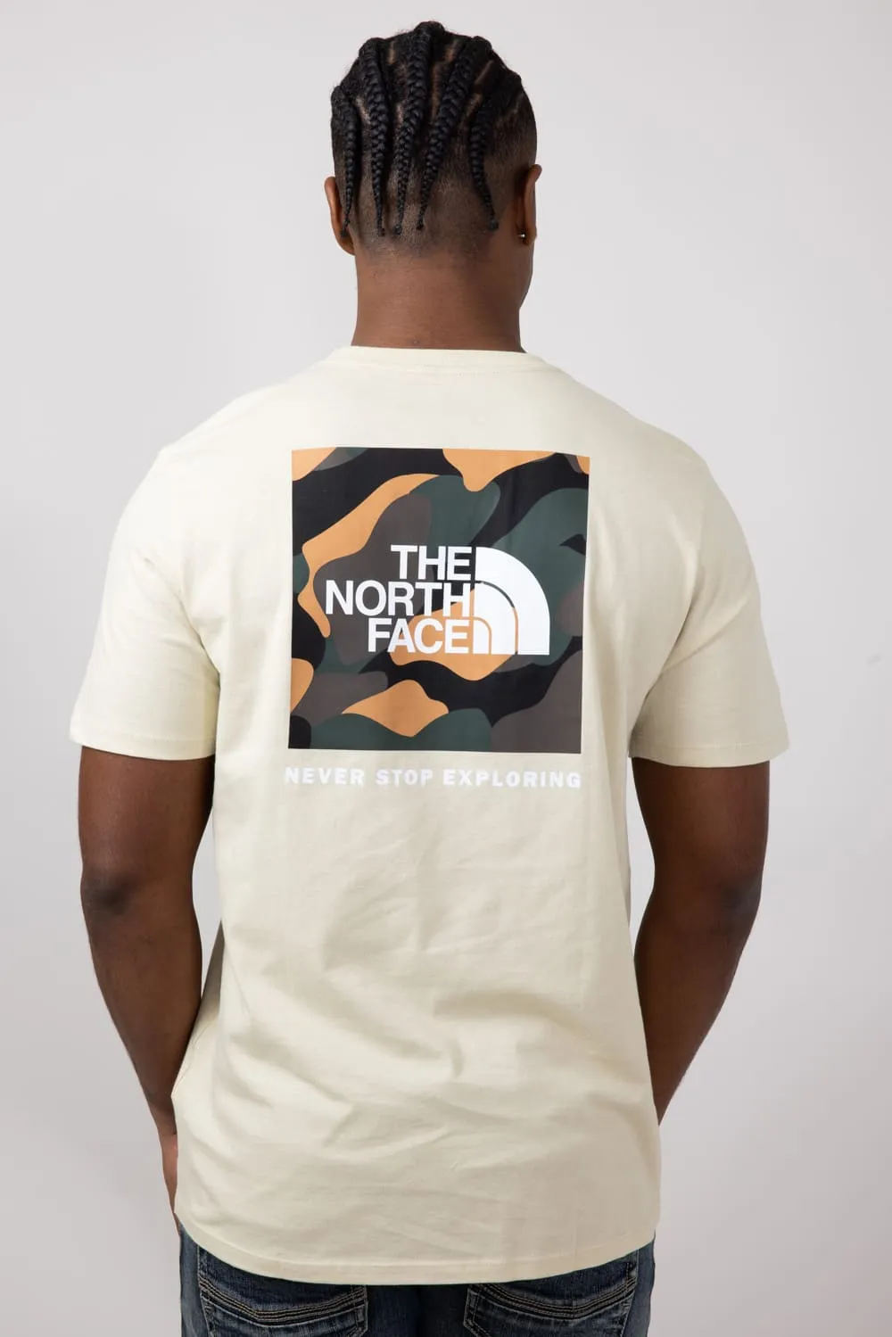 The North Face Box Logo T-Shirt for Men in Gravel | NF0A812H-8X2-TAN sold by Glik’s