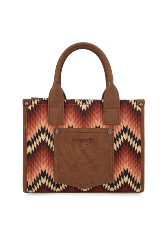 Wrangler Southwestern Small Tote for Women in Brown | WG2211-8120S-BR sold by Glik’s
