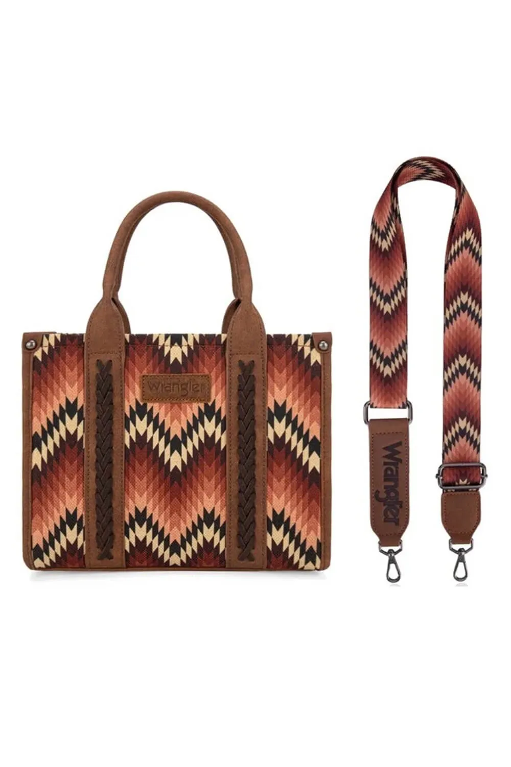 Wrangler Southwestern Small Tote for Women in Brown | WG2211-8120S-BR sold by Glik’s product image thumbnail 5