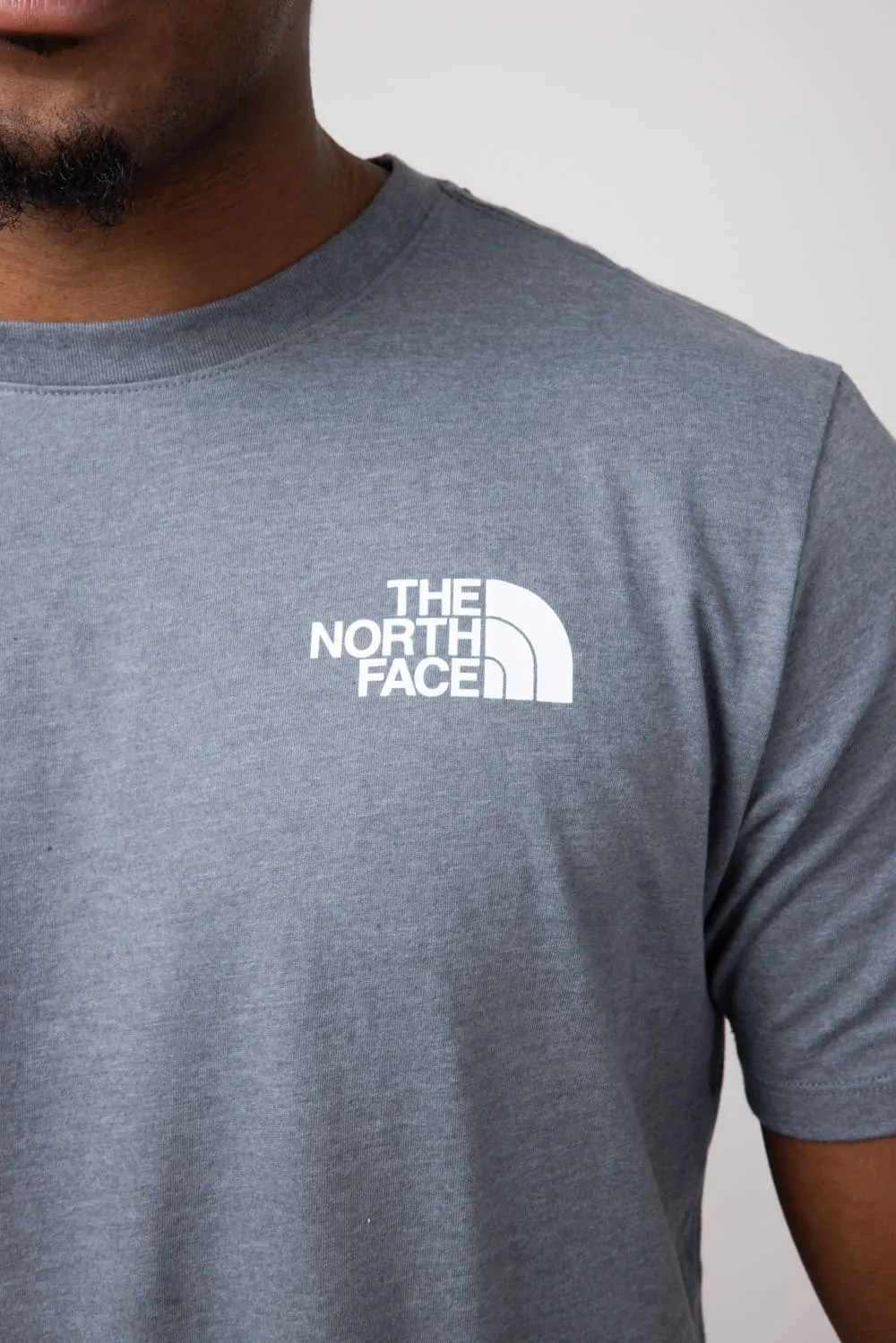 The North Face Box Logo T-Shirt for Men in Grey | NF0A812H-L28-GRY sold by Glik’s product image thumbnail 3