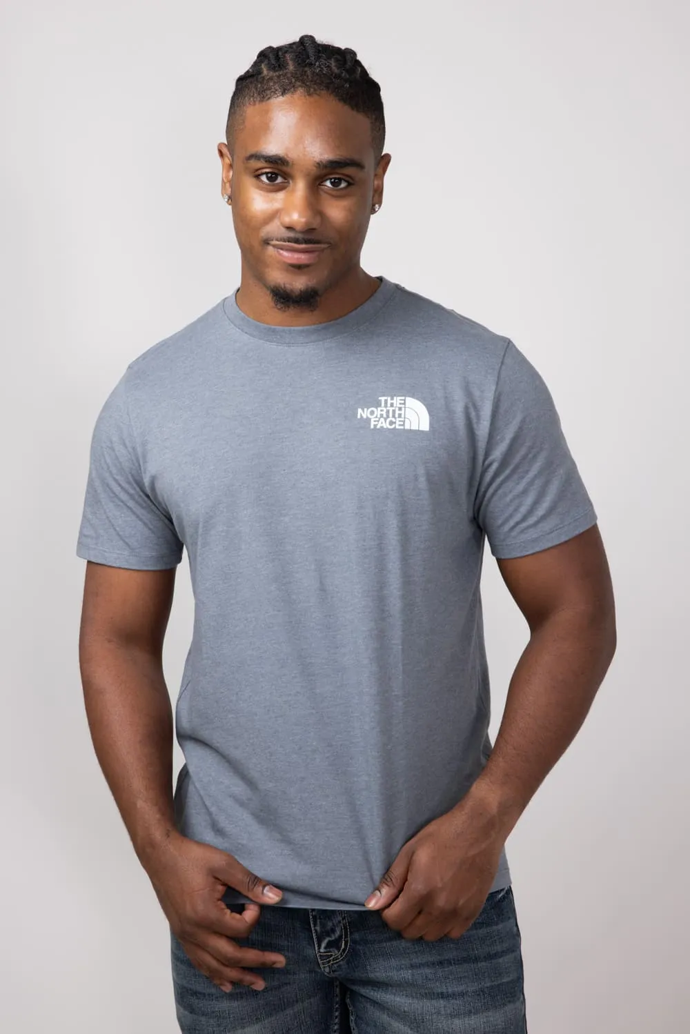 The North Face Box Logo T-Shirt for Men in Grey | NF0A812H-L28-GRY sold by Glik’s product image thumbnail 2