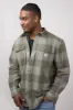 Carhartt Loose Fit Heavyweight Plaid Flannel Shirt for Men in Dusty Olive | 106356-DOV-OLIVE sold by Glik’s