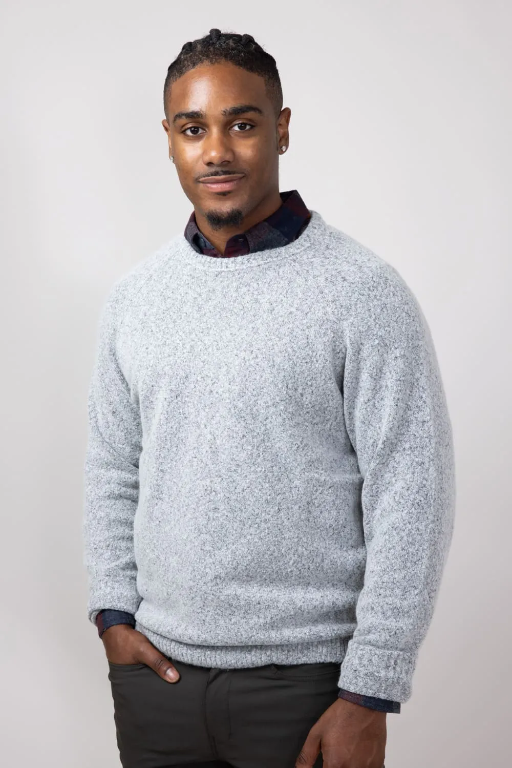 Weatherproof Vintage Boucle Crewneck Sweater for Men in Winter Sky | F2440556GK-WINTERSKY sold by Glik’s