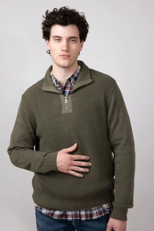 Weatherproof Vintage Textured Quarter Zip Sweater for Men in Kalamata | F245994GK-KALAMATA sold by Glik’s