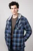 Weatherproof Vintage Sherpa Lined Hooded Shirt Jacket for Men in Blue | F245456GK-BLUE sold by Glik’s