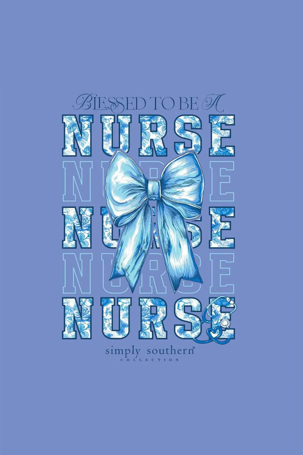 Simply Southern Plus Size Long Sleeve Blessed Nurse T-Shirt for Women in Vista | EXT-LS-NURSE-VISTA sold by Glik’s product image thumbnail 3