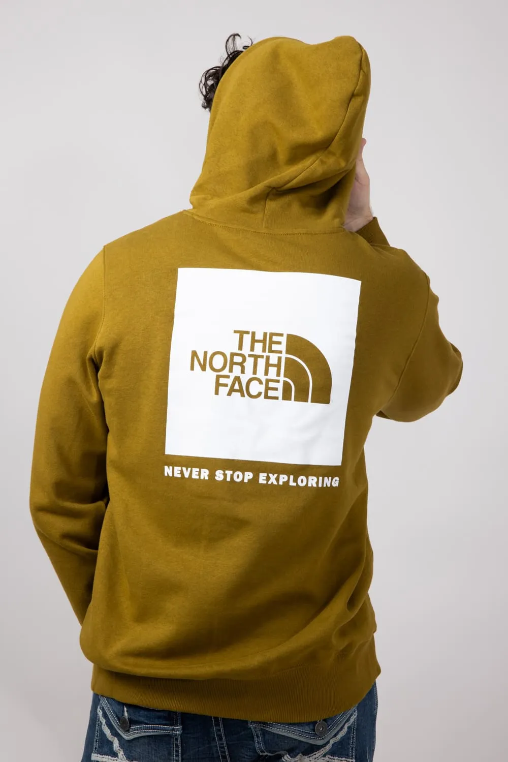 The North Face Box Logo Hoodie for Men in Green | NF0A7UNS-1OB-GRN sold by Glik’s
