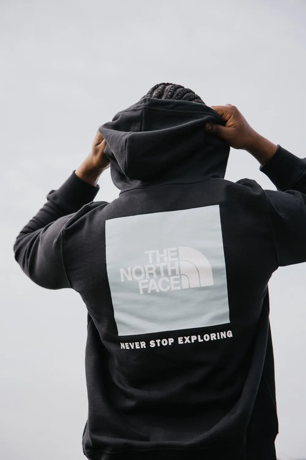 The North Face Box Logo Hoodie for Men in Black/Blue | NF0A7UNS-ODY-BLK sold by Glik’s product image thumbnail 2