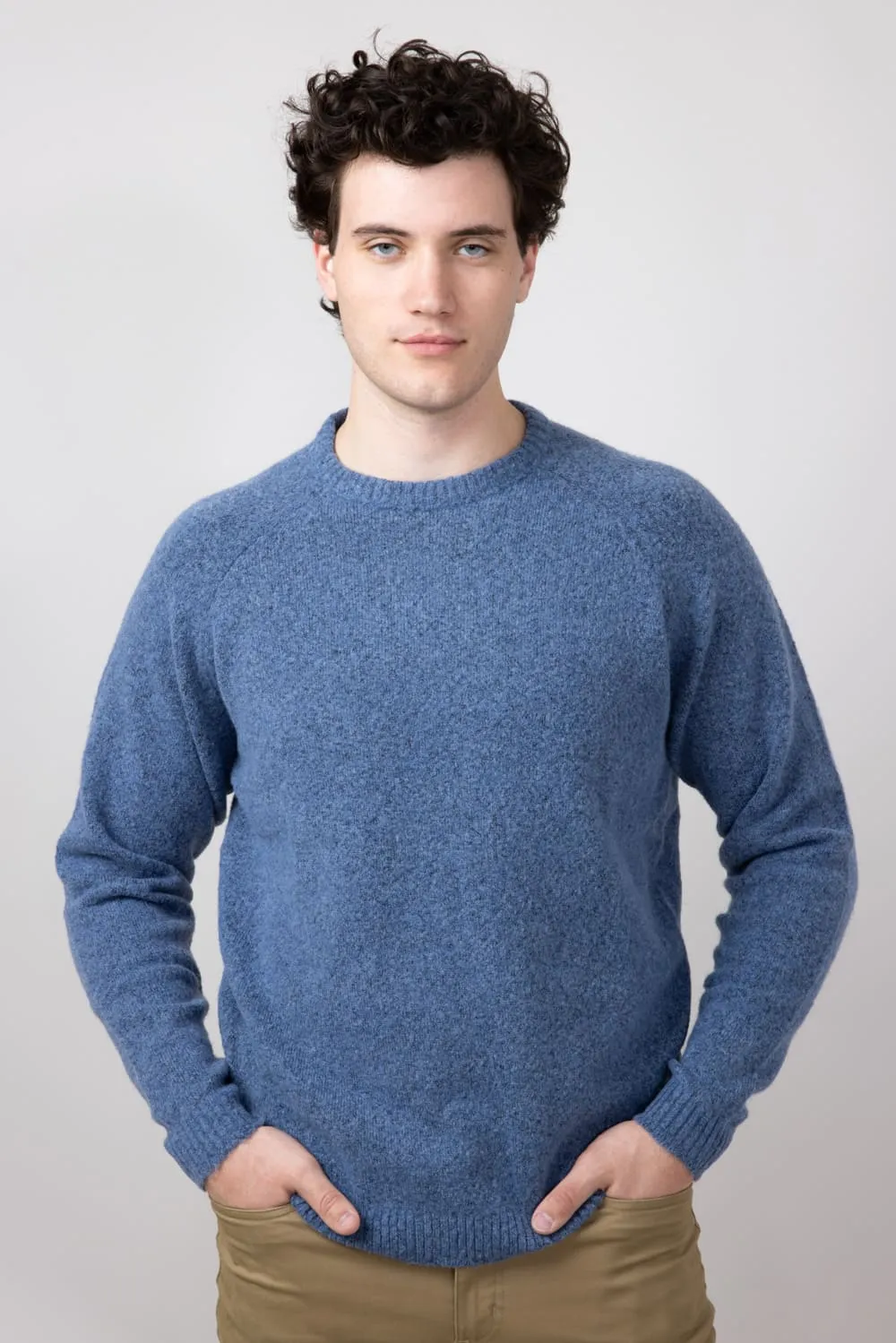 Weatherproof Vintage Boucle Crewneck Sweater for Men in Denim | F2440556GK-DENIM sold by Glik’s