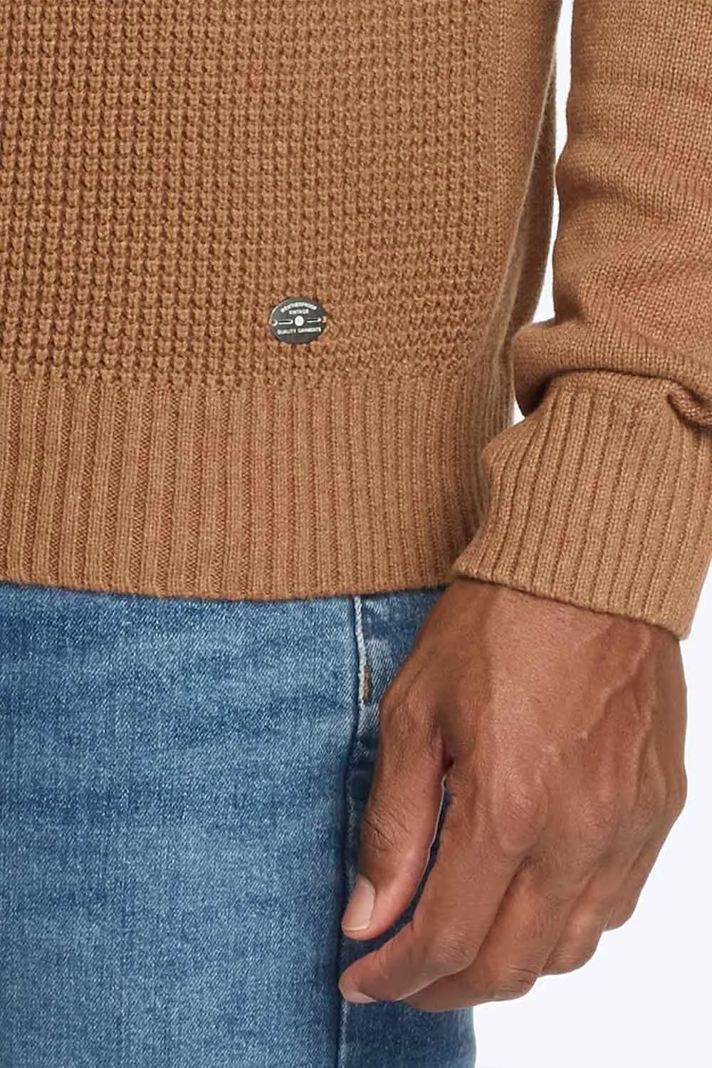 Weatherproof Vintage Textured Quarter Zip Sweater for Men in Harvest Heather | F245994GK-HARVESTHEATHER sold by Glik’s product image thumbnail 4