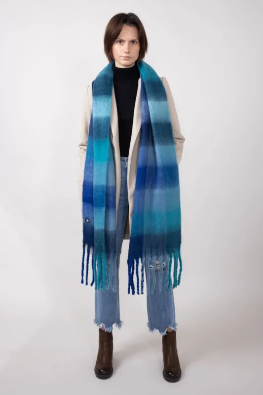 Soft & Cozy Plaid Scarf for Women in Blue | WCL420083BLUE sold by Glik’s