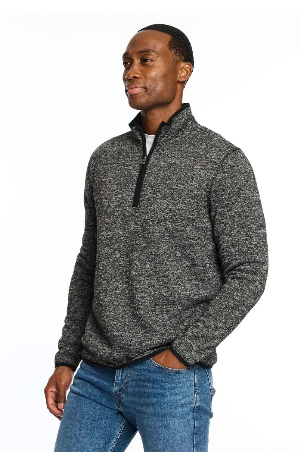 Weatherproof Vintage Sherpa Quarter Zip Pullover for Men in Meteorite | F2421150GK-METEORITE sold by Glik’s product image thumbnail 4