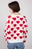 Miracle Kirigami Heart Sweater for Women in Ivory/Red | W8372-IVORYRED sold by Glik’s