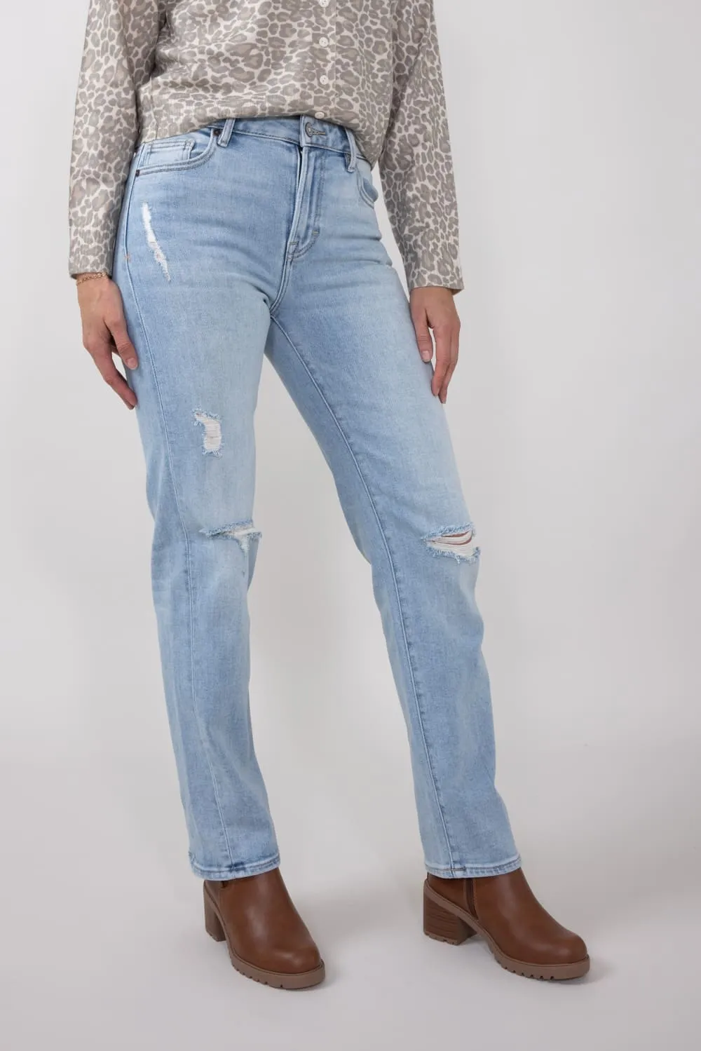 Hidden High Rise Tracey Straight Leg Jeans for Women | HD1519ST-LT sold by Glik’s product image thumbnail 3