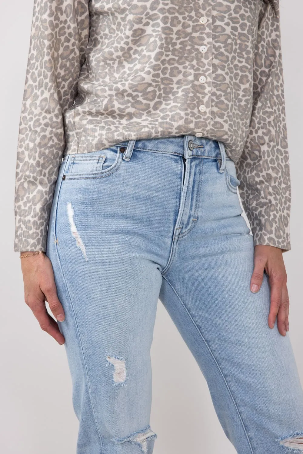 Hidden High Rise Tracey Straight Leg Jeans for Women | HD1519ST-LT sold by Glik’s product image thumbnail 4