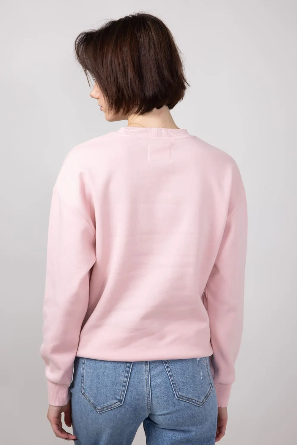 1897 Active Believe Embroidered Fleece Sweatshirt for Women in Pink | GT033-BELIEVE-PINK sold by Glik’s product image thumbnail 2