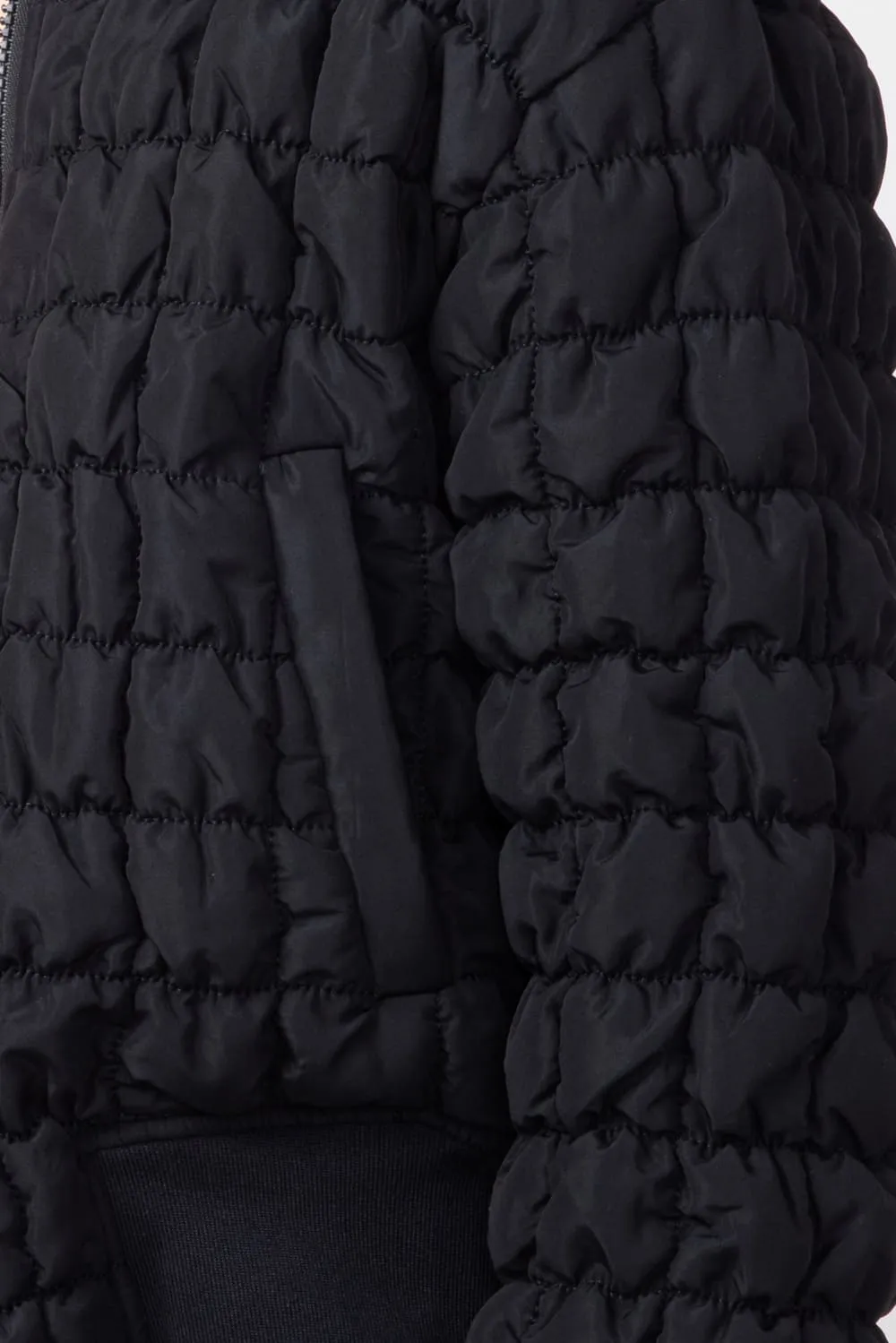 Quilted Puffer Jacket for Women in Black | JQD004-BLACK sold by Glik’s product image thumbnail 4