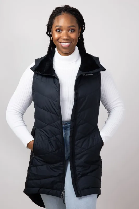 Columbia Heavenly II Long Vest for Women in Black | 2089191-010 sold by Glik’s