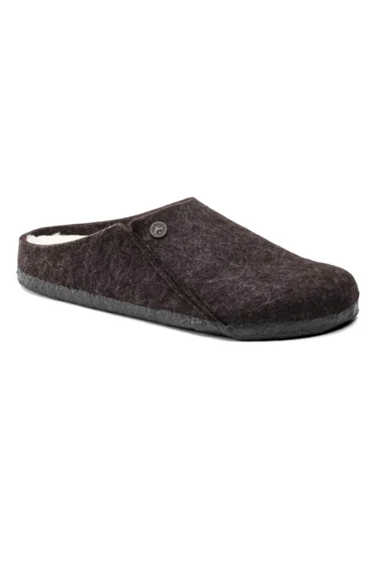 Birkenstock Zermatt Wool Felt Shearling Slippers for Men in Mocha | 1016570 sold by Glik’s