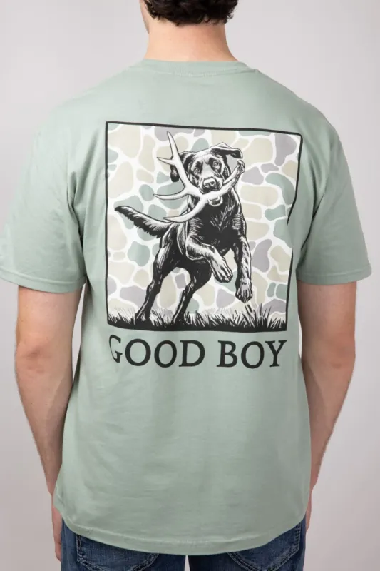 Good Boy Fetch Dog T-Shirt for Men in Sage | 2211-SAGE sold by Glik’s
